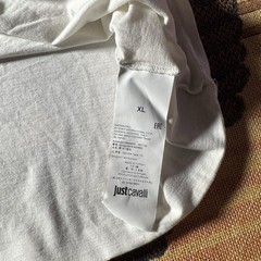 Just Cavalli big logo tiger T-shirt size XL Rare White