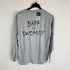 New Salt Life Mens Large T-Shirt Bait & Destroy Graphic Long Sleeve Gray NWT