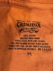 Cremieux Jeans Men’s Medium Long Sleeve Orange T-Shirt Skull Wings Biker
