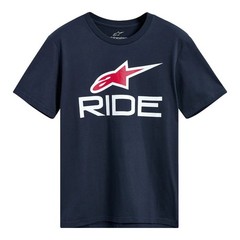 Alpinestars Ride 4.0 T-Shirt Short Sleeve MX MTB Round Neck Freizeit Blue Red