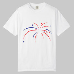 Festives Fireworks TShirts Design, Comfort Colors T Shirt, Unisex Streetwear Tee