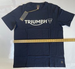 Triumph Cartmel T Shirt Mens 2XL Jet Black Cotton Classic Fit Logo Short Sleeve