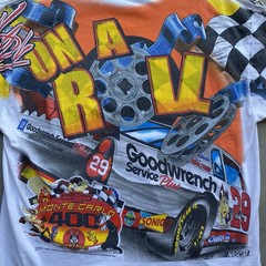 Vintage 90s NASCAR Looney Tunes Kevin Harvick All Tuned Up Chase Authentics AOP