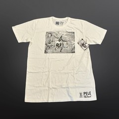 Roots of Fight Pele 1958 Photo Tee Brazil Soccer Graphic T-Shirt Mens 3XL White