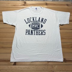 Vintage 90s Lockland Panthers MVC Football Sports School Graphic T-Shirt USA XL