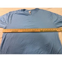 Royal Avalon Mens Bamboo Cotton Blend Crewneck T-Shirt Light Blue Large