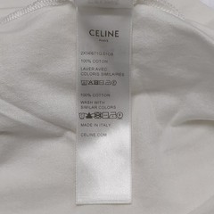 CELINE 2X041671Q.01OB T-Shirt White L Short Sleeve 25SS 0683