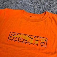 Vtg 90s Y2k Shorty’s Skateboards Center Logo Graphic T Shirt Orange XXL Skater
