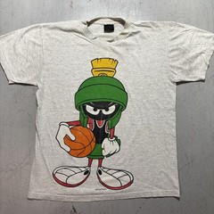 Vintage 1993 Marvin The Martian Basketball Looney Tunes Big Print T Shirt Size L