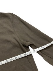 Vince Shirt Mens Size Medium Dark Olive Wafer Knit Henley Shirt Long Sleeve Slim