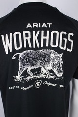 Ariat Men’s Rebar Cotton Strong Workhog Shirt Short Sleeve Black 10054446