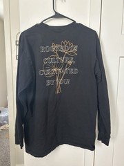 VANS Off the Wall Black Long Sleeve T-Shirt Size L, 100% Cotton