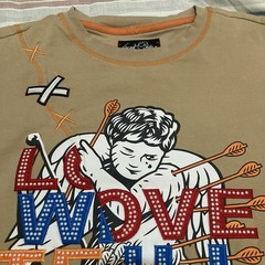 Frost Originals Love Will Tear Us Apart Cupid Graphic Beige Men’s Beaded 3XB