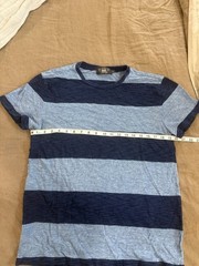 RRL Indigo Wide Stripe T Shirt-large