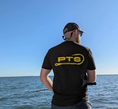 Precision Tackle Solutions LOGO T-Shirt PTS Black & Gold