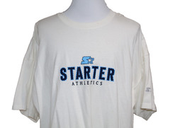 Starter Men’s T Shirt 2XL VINTAGE New With Tags NOS White Tee LOGO 90s Y2k NWT