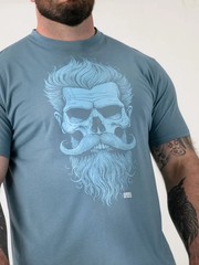 D555 Duke Big Men Skull Printed T-Shirt Teal 2XL 3XL 4XL 5XL 6XL 7XL 8XL 601911
