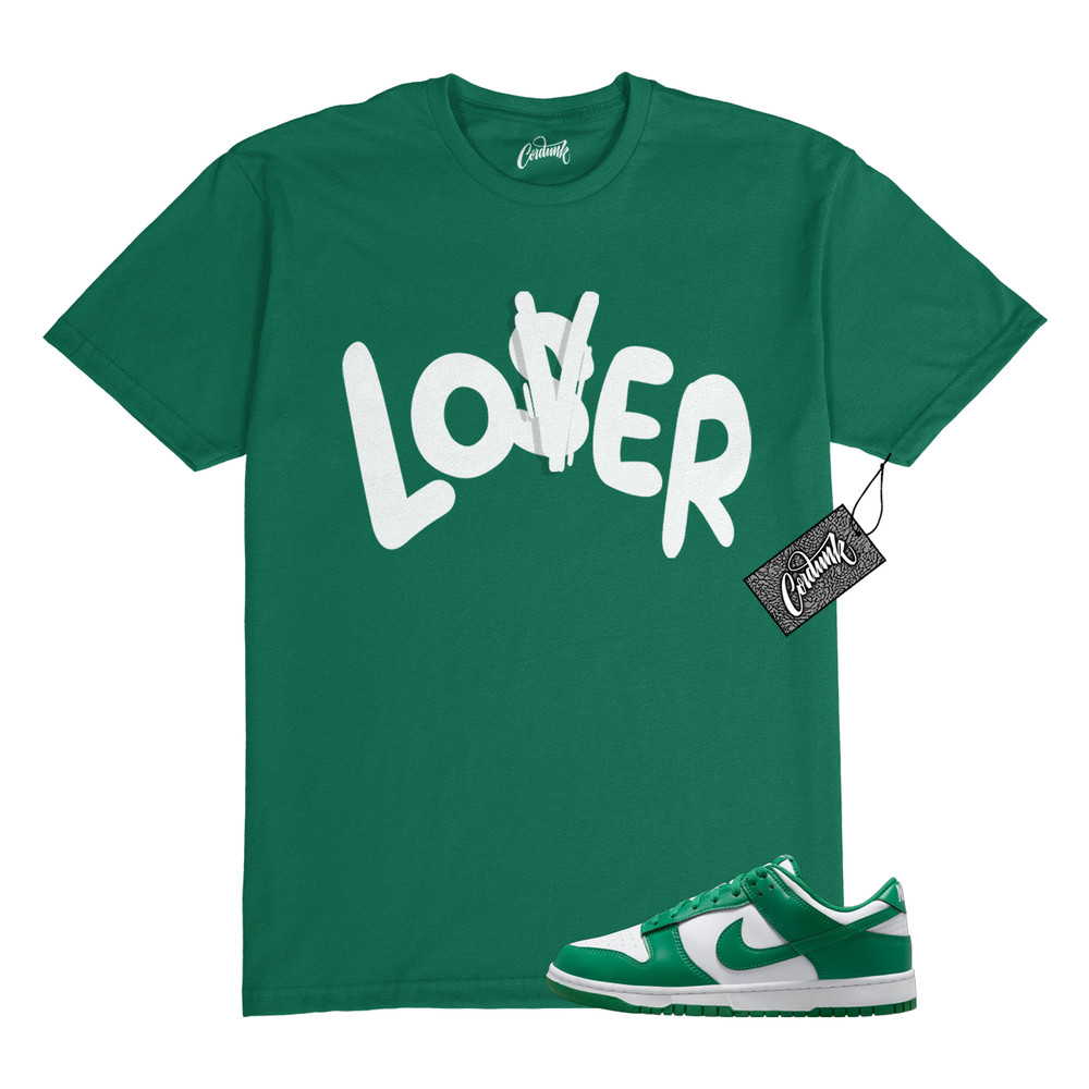 Dunk Malachite Green White Low T Shirt Match LOVER
