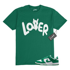 Dunk Malachite Green White Low T Shirt Match LOVER