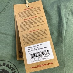 Fjallraven 1960 Logo T-shirt Patina Green Organic Cotton Tee Mens Size M NWT