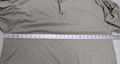 Hanes Beefy T Mens Henley Shirt 2XL Soft Durable Long Sleeve Outdoor #5700