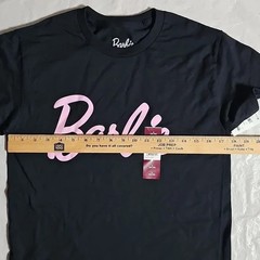 Barbie Men’s Logo Graphic Short Sleeve Black T-Shirt Size Small New