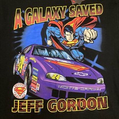 VTG 1999 Jeff Gordon 24 NASCAR Superman Racing A Galaxy Saved T-Shirt L NWT