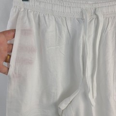NEW BoohooMAN Super Oversized Linen Blend Shirt & Baggy Trousers White Sz M