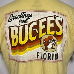 Buc-ee’s Greetings From Florida Yellow Cotton T-Shirt Men’s MEDIUM