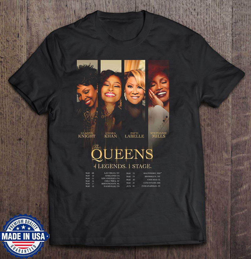 4 Legends 1 Stage Queens Tribute Concert T-Shirt Freddie Mercury Fan Tee