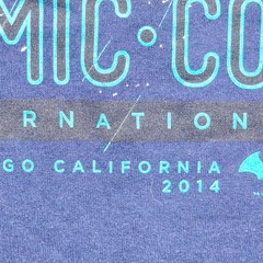 Batman SDCC 2014 Graphitti Designs Shirt 2XL Blue 75th Anniversary Exclusive