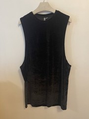 ASOS Tank Top Men’s Black Velvet Small Goth Rocker