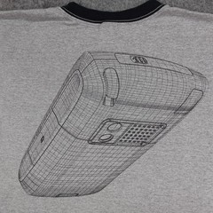 Vintage Palm Pilot Shirt Mens Large Gray Ringer Cell Phone PDA Tech Promo T Y2K