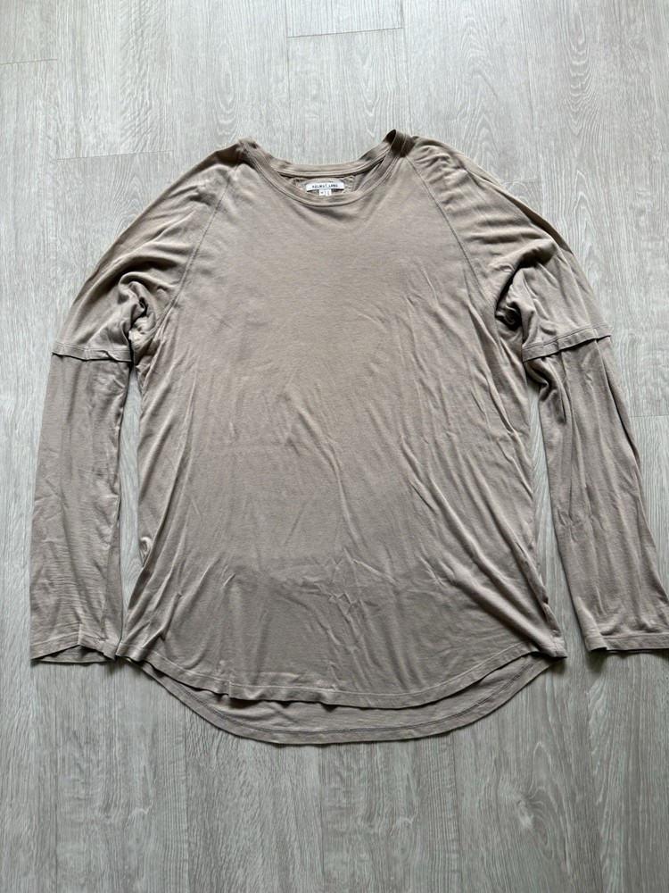Helmut Lang Men’s Long Sleeve T-Shirt Men’s Size XL Beige