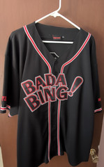 Vintage The Sopranos Tony #1 Black Baseball Jersey Size 2XL HBO Exclusive