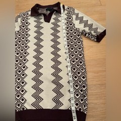 ASOS Mens 70s Retro Short Sleeve Collared Shirt Size S Geometric Abstract