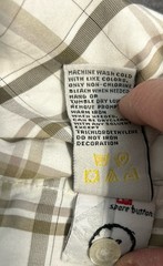 Quiksilver Thrashed Surf Plaid shirt Y2K Distresses Grey vintage 90s XL/TG