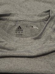 Adidas Climalite Moisture Wicking Performance Logo T-Shirt Grey Size XS