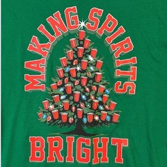 Holiday Time T-Shirt XL Multicolor Crewneck Festive Christmas Graphic Keg Party