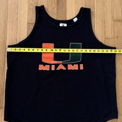 Vintage 90s Miami Hurricanes Tank Top Mens Large Galt Sand Made in USA Waffle