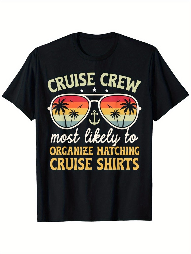 Cruise Crew Most Likely to Organize Matching Cruise 2024 T-Shirt, Unisex Cotto