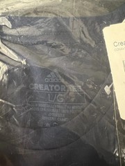 Adidas Creator SS T-Shirt Large Navy Blue White Athletic Sportswear Apparel