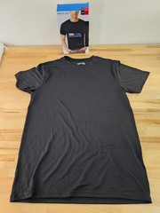 3 PACK – M / MEDIUM BLACK- 32 Degrees Cool Men’s Short Sleeve T-Shirts Crew Neck