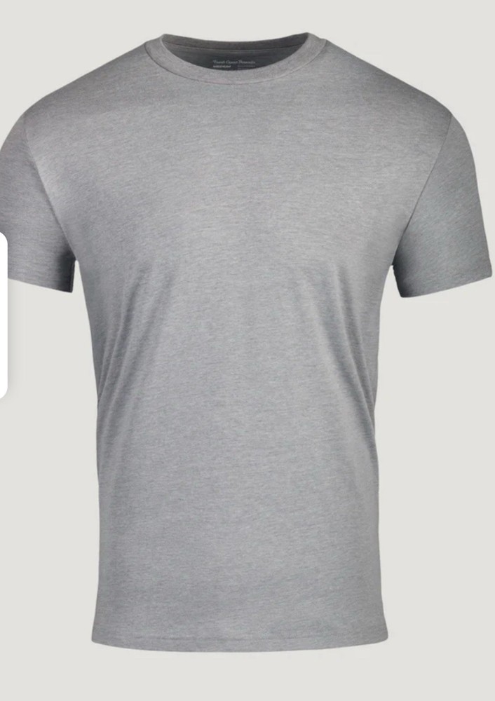 Fresh Clean Threads Short Sleeve Crew Neck 2XL-Heather Grey