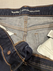 Old Navy Men’s 31×34 Bootcut Jeans Dark Blue Denim 5-Pocket Button Zip