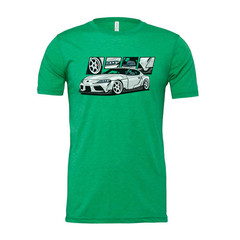 Toyota GR Supra A90 Unisex Graphic T Shirt With Detailed Car Artwork And Wheel D