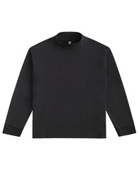 Mode of One Mens Long Sleeve Oversized Fit Tshirt Deep Black XXL