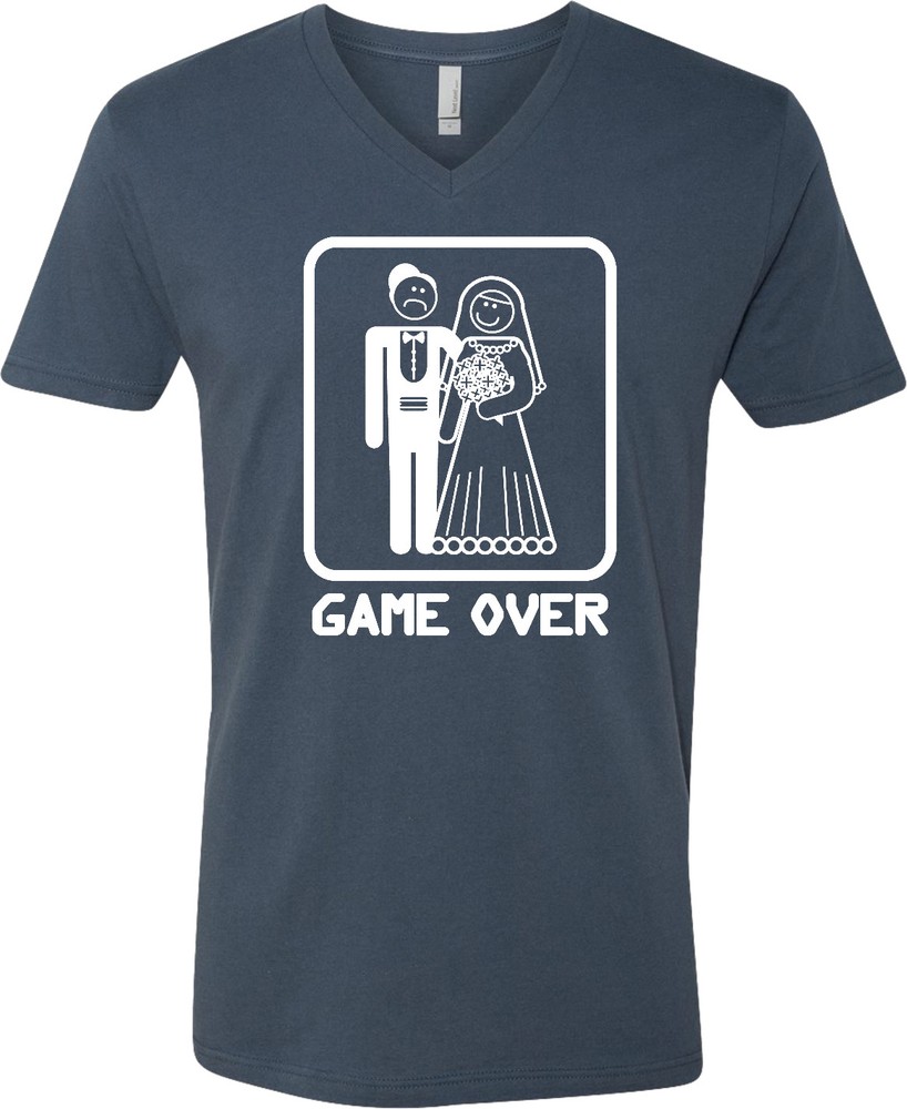 Buy Cool Shirts Game Over V-neck Shirt White Print