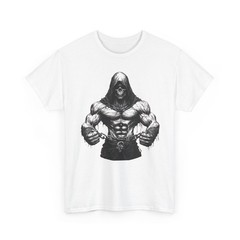 Gothic Gym T Shirt Muscular Skeleton Graphic Tee Bodybuilding Lifting Hardcore
