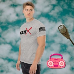 Warrior Veteran Clothing “Gen X” Unisex Classic Tee Retro 80s 90s Generation X